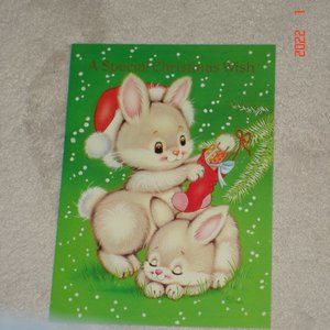 Vintage Children's Christmas Greeting Card 11.5" X 8" Brand New condition